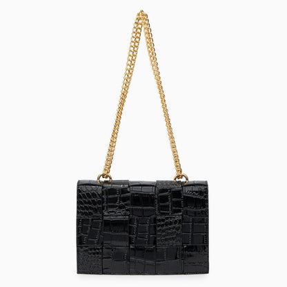 Ava Gold Chain Crossbody Bag – Luxe Croc-Embossed Handbag - Maison Quin