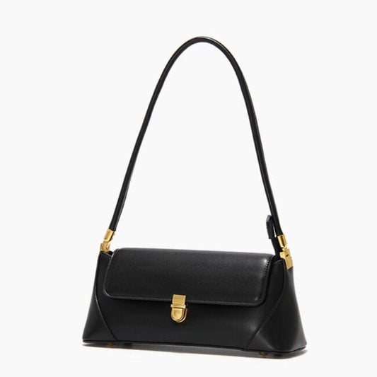 Black Baguette Bag – Minimalist Shoulder Bag